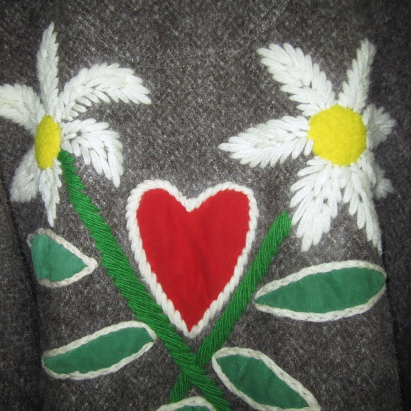 JC Castelbajac Parka Coat 100% Wool Embroidered France - Picture 9 of 12